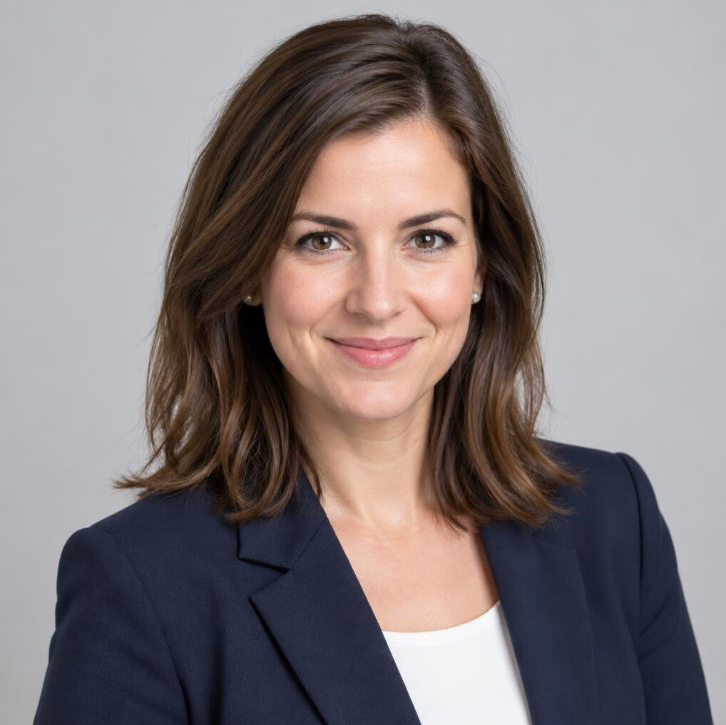 Studio portrait of a Czech female conference moderator